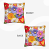 Romántica Funda de Almohada de Peluche con Patrón Floral - Okomall
