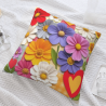 Copri Cuscino in Peluche con Motivo Floreale - Okomall
