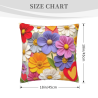 Romántica Funda de Almohada de Peluche con Patrón Floral - Okomall