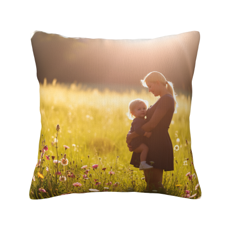 Housse de Coussin Douce Double Face avec Paysage de Prairie Paisible - Okomall