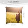 Housse de Coussin Douce Double Face avec Paysage de Prairie Paisible - Okomall