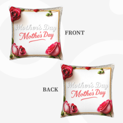 Romántica Funda de Almohada de Peluche con Patrón Floral - Okomall