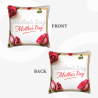 Romántica Funda de Almohada de Peluche con Patrón Floral - Okomall