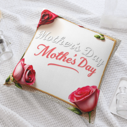 Romántica Funda de Almohada de Peluche con Patrón Floral - Okomall