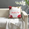 Romantica Coperta per Cuscino Morbida con Motivo Floreale - Okomall
