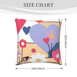 Coussin Décoratif Abstrait Géométrique Floral - Okomall