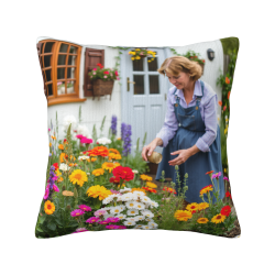 Coperchio Cuscino in Stile Country - Signora in Giardino | OKOMALL