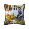 Funda de Almohada de Estilo Campestre - Dama Jardín | OKOMALL