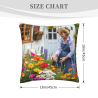 Taie d'Oreiller de Style Champêtre - Dame Jardin | OKOMALL