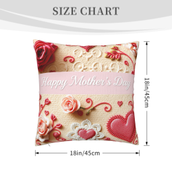 Funda de Almohada de Felpa Floral Romántica - 18x18 Pulgadas | OKOMALL