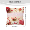 Funda de Almohada de Felpa Floral Romántica - 18x18 Pulgadas | OKOMALL