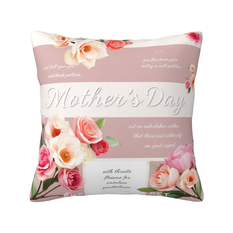 Housse de Coussin Florale en Peluche - Okomall