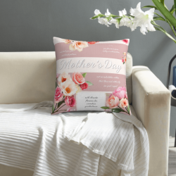 Housse de Coussin Florale en Peluche - Okomall
