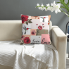 Funda de Almohada de Peluche con Diseño Floral y Aves - 18x18 pulgadas | Okomall