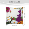 Funda de Almohada de Peluche Floral de Ensueño - okomall