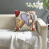 Taie d'oreiller en peluche à imprimé floral romantique - Okomall