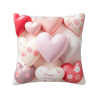 Coussin décoratif en peluche florale romantique - Okomall