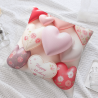 Coussin décoratif en peluche florale romantique - Okomall