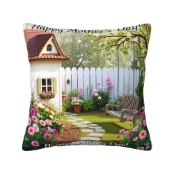 Плюшевый чехол для подушки Floral Garden - Okomall