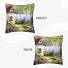 Cuscino con motivo floreale giardino peluche - Okomall