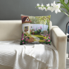 Cuscino con motivo floreale giardino peluche - Okomall
