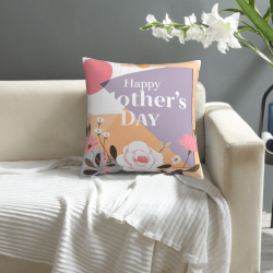 Funda de Almohada de Peluche con Diseño Floral Abstracto - OKOMALL