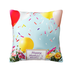 Funda de Almohada de Peluche con Flores y Lazo - Okomall