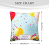 Floral & Ribbon Plush Pillow Cover - Okomall