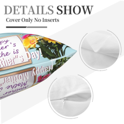 Floral & Ribbon Plush Pillow Cover - Okomall