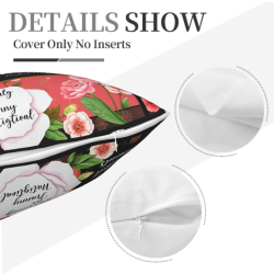 Funda de Almohada de Peluche Floral Romántica - Okomall