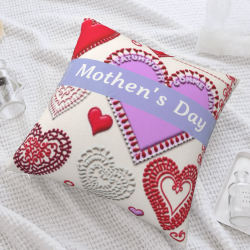 Housse de Coussin en Peluche à Motif Floral - Okomall