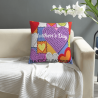 Funda de Almohada de Peluche de Arcoíris Geométrico Abstracto - Okomall