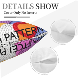 Funda de Almohada de Peluche de Arcoíris Geométrico Abstracto - Okomall