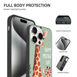 可爱长颈鹿 iPhone 15/15 Pro/15 Pro Max 手机壳 - OKOMALL