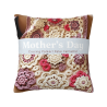 Romantico Coperchio Cuscino in Peluche con Motivo Floreale - 45x45cm