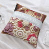 Romantico Coperchio Cuscino in Peluche con Motivo Floreale - 45x45cm