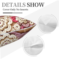 Funda de Almohada de Peluche Floral Romántica - 45x45cm
