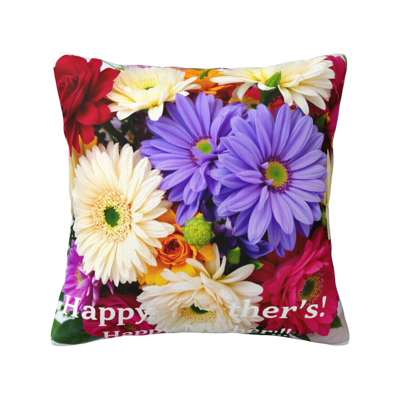 Lebhafter floral gepolsterter Kissenbezug - Okomall