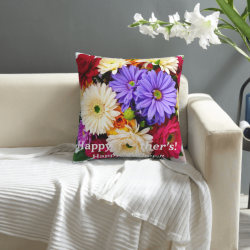 Lebhafter floral gepolsterter Kissenbezug - Okomall