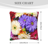 Coussin Décoratif en Peluche Floral Vibrant - Okomall