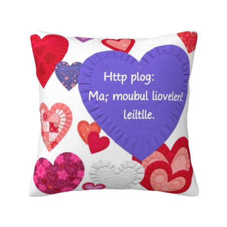 Abrazo Romántico - Funda de Almohada de Felpa con Estampado de Corazón a Doble Cara