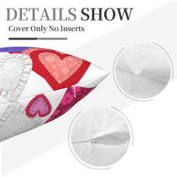 Abrazo Romántico - Funda de Almohada de Felpa con Estampado de Corazón a Doble Cara