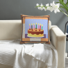 Cuscino Decorativo a Forma di Torta di Compleanno - Okomall