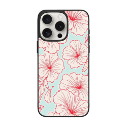 iPhone 15/Pro/Max 红色花卉手机壳 - okomall
