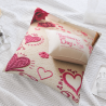 Fodera Cuscino in Peluche Floreale a Cuore - 45x45 cm | OKOMALL