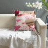 Funda de Almohada de Felpa con Diseño Floral Corazón - 45x45 cm | OKOMALL