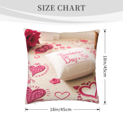 Fodera Cuscino in Peluche Floreale a Cuore - 45x45 cm | OKOMALL