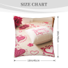 Fodera Cuscino in Peluche Floreale a Cuore - 45x45 cm | OKOMALL