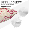 Coussin Décoratif Double Face Cœur Fleur Peluche - 45x45 cm | OKOMALL