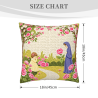 Housse de Coussin en Peluche Fille Mignonne - 18x18 pouces